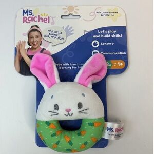 Ms. Rachel Hop Little Bunnies Soft Rattle,
